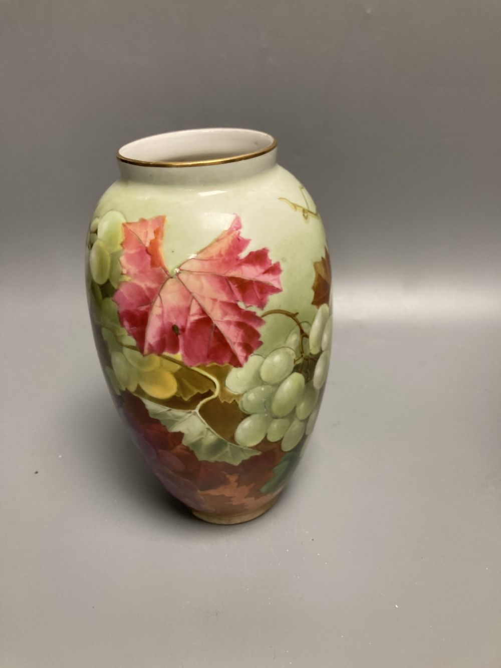 A Crown Staffordshire baluster vase